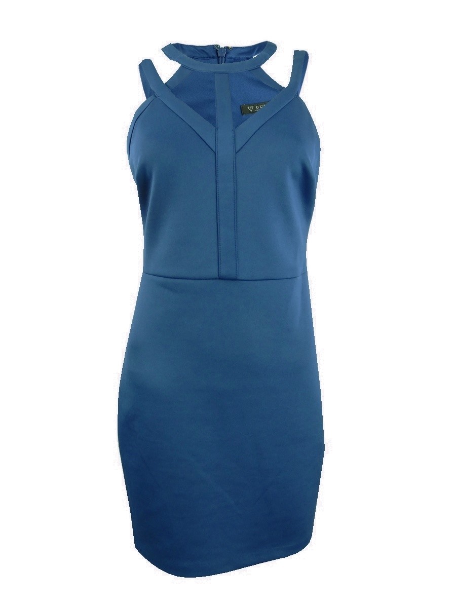 GUESS Women’s Caged Scuba Bodycon Dress (10, Sapphire)