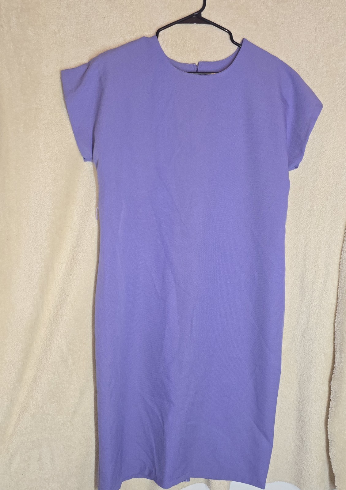 Classic Apparel Women’s Vintage Purple T-shirt Style Dress Short Cap Sleeves Cre