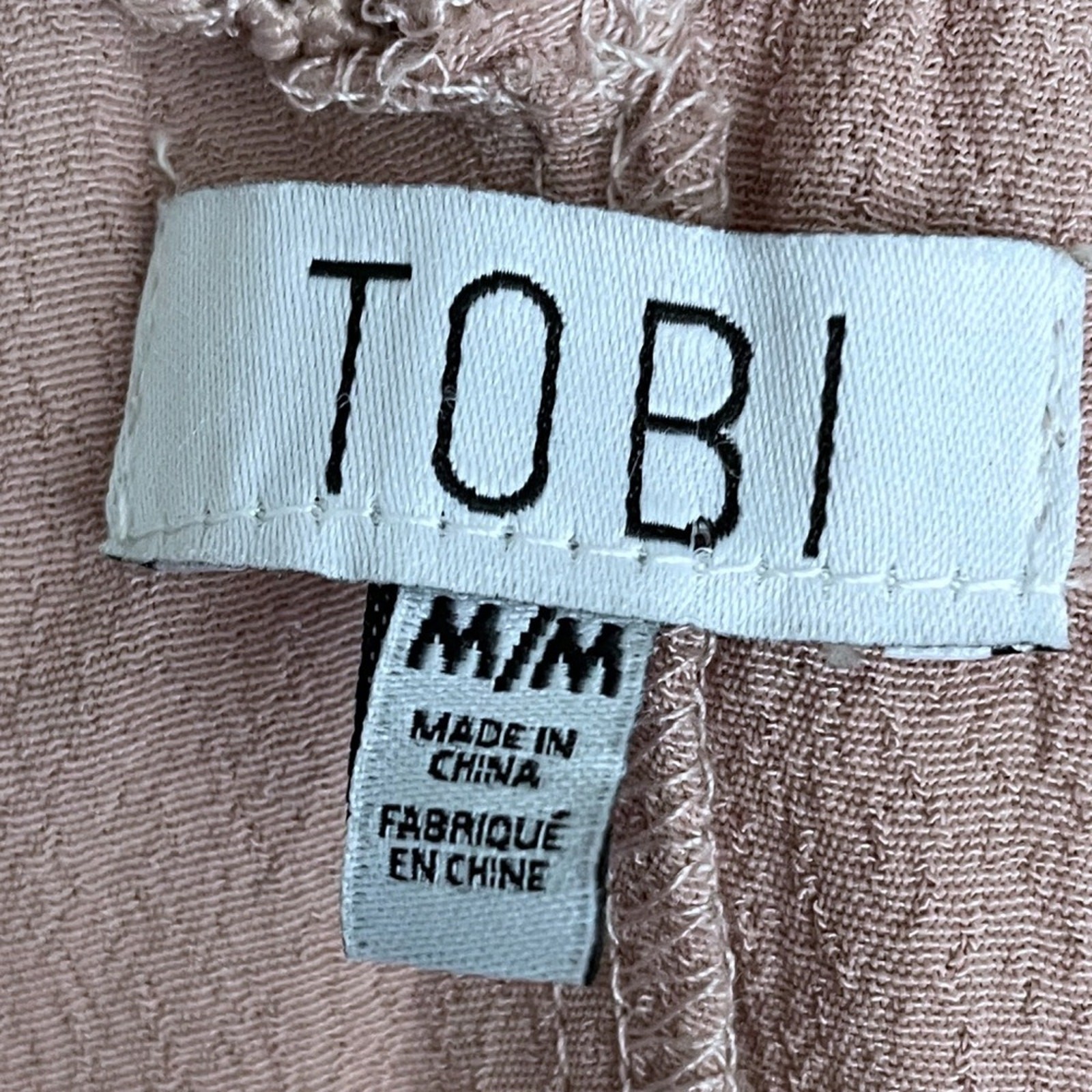 Tobi Dusty Rose Boho Mini Dress Sz M