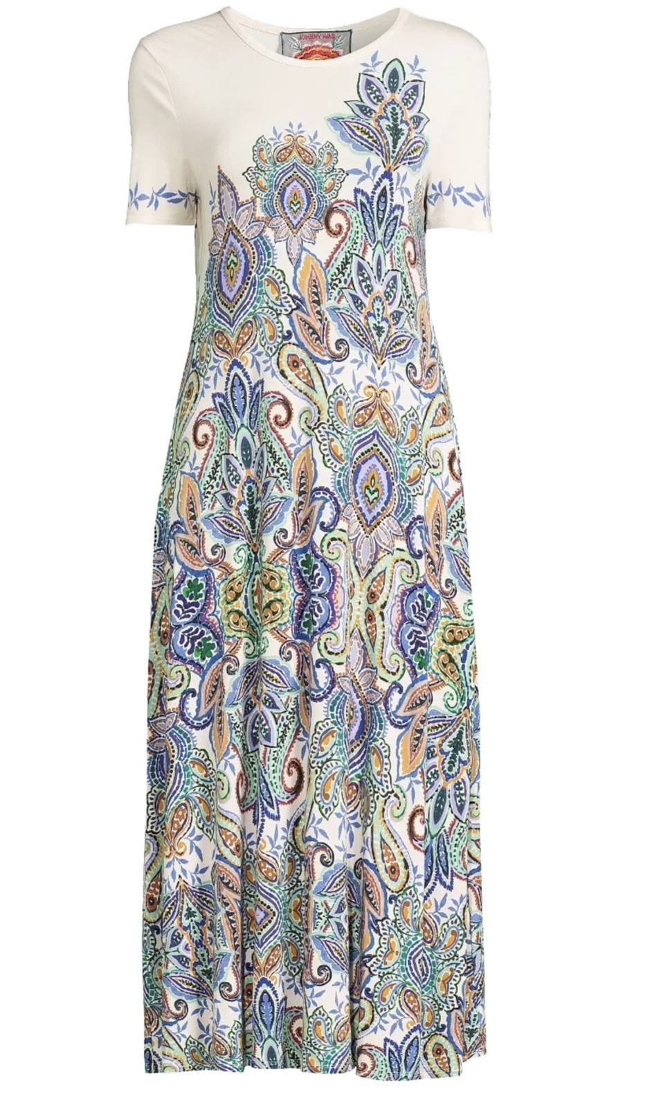 Johnny Was The Janie Favorite Cap Sleeve Paisley Midi Dress💖 MEDIUM *EUC*