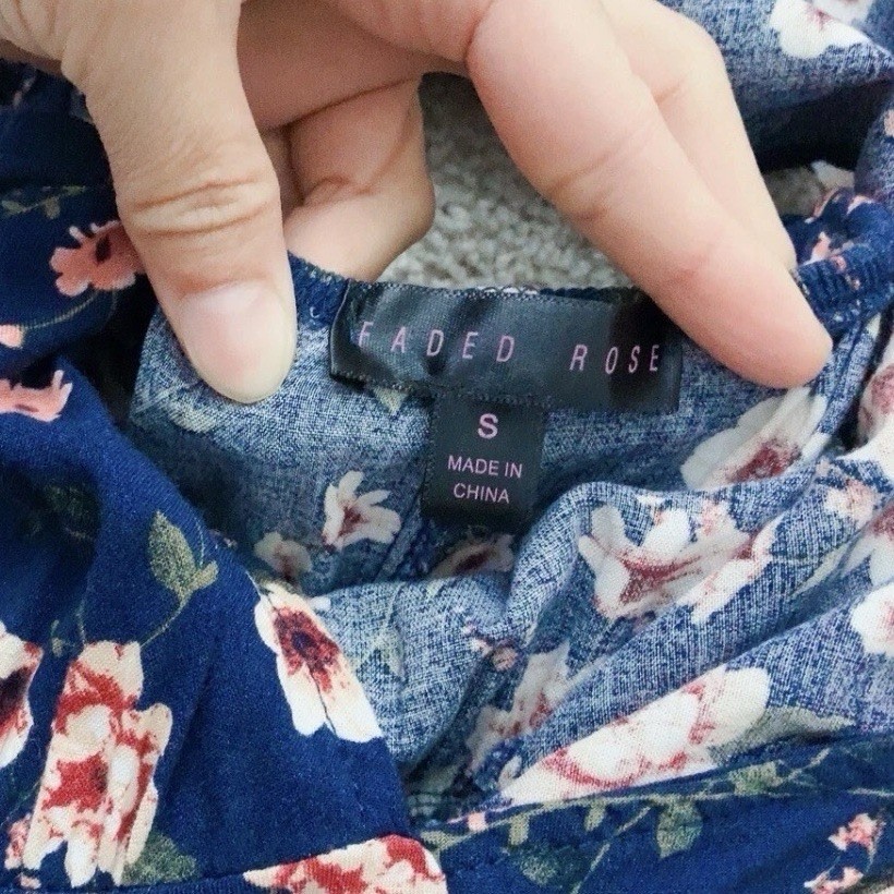 FADED ROSE Navy Blue Pink Red Green Floral Cut Out Maxi Dress S Small