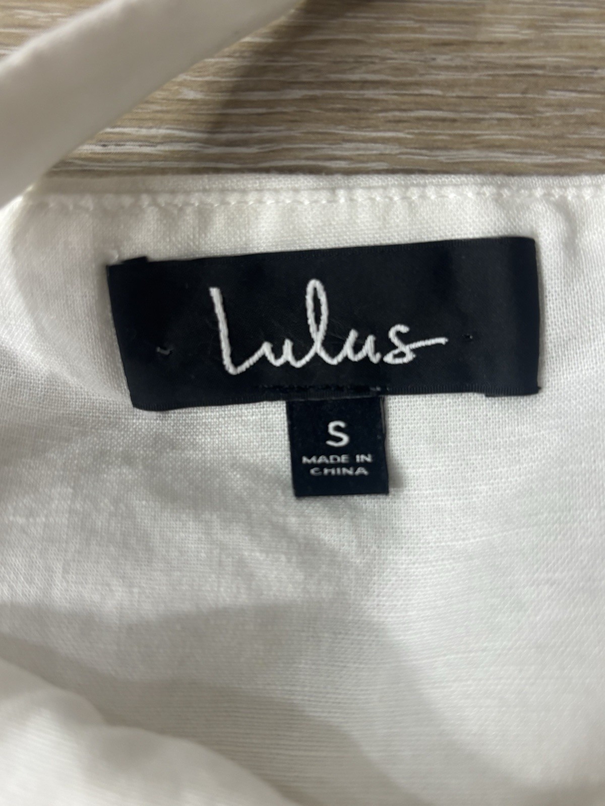 Lulus Louetta Button Mini Dress Sz S Bow Summer Easter Spring Cottage Coastal