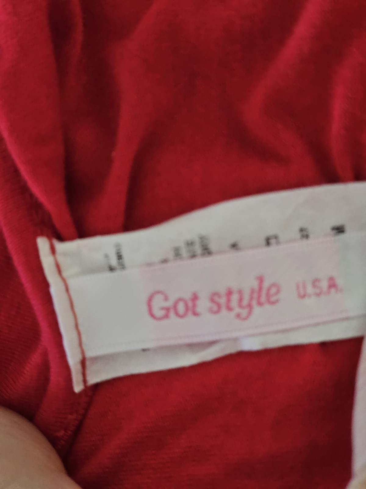 Got Style USA Red Wrap Crossover Maxi Dress size Medium Long Sleeve V-Neck