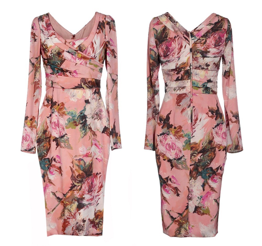 SALE! $4900 DOLCE & GABBANA Silk Dress size 42-44