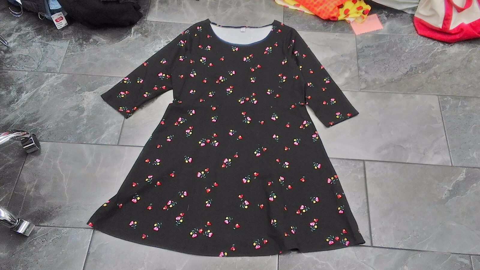NWT OLD NAVY WOMENS DRESS FLORAL BLK BLUE ORANGE XS S M L XL XXL