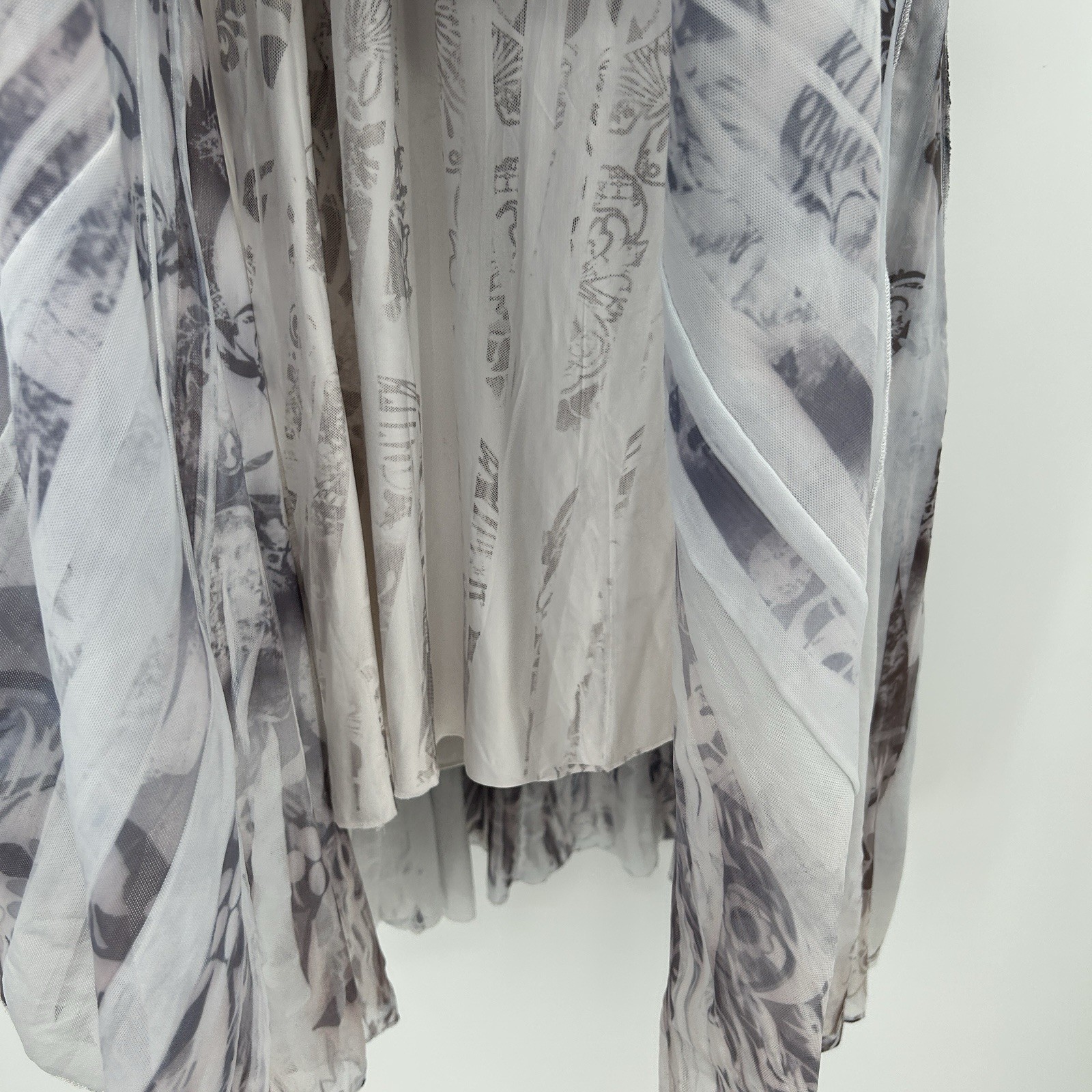 Fairy Grunge Butterfly Tattoo Print Midi Dress Womens L Indie Unique Whimsigoth