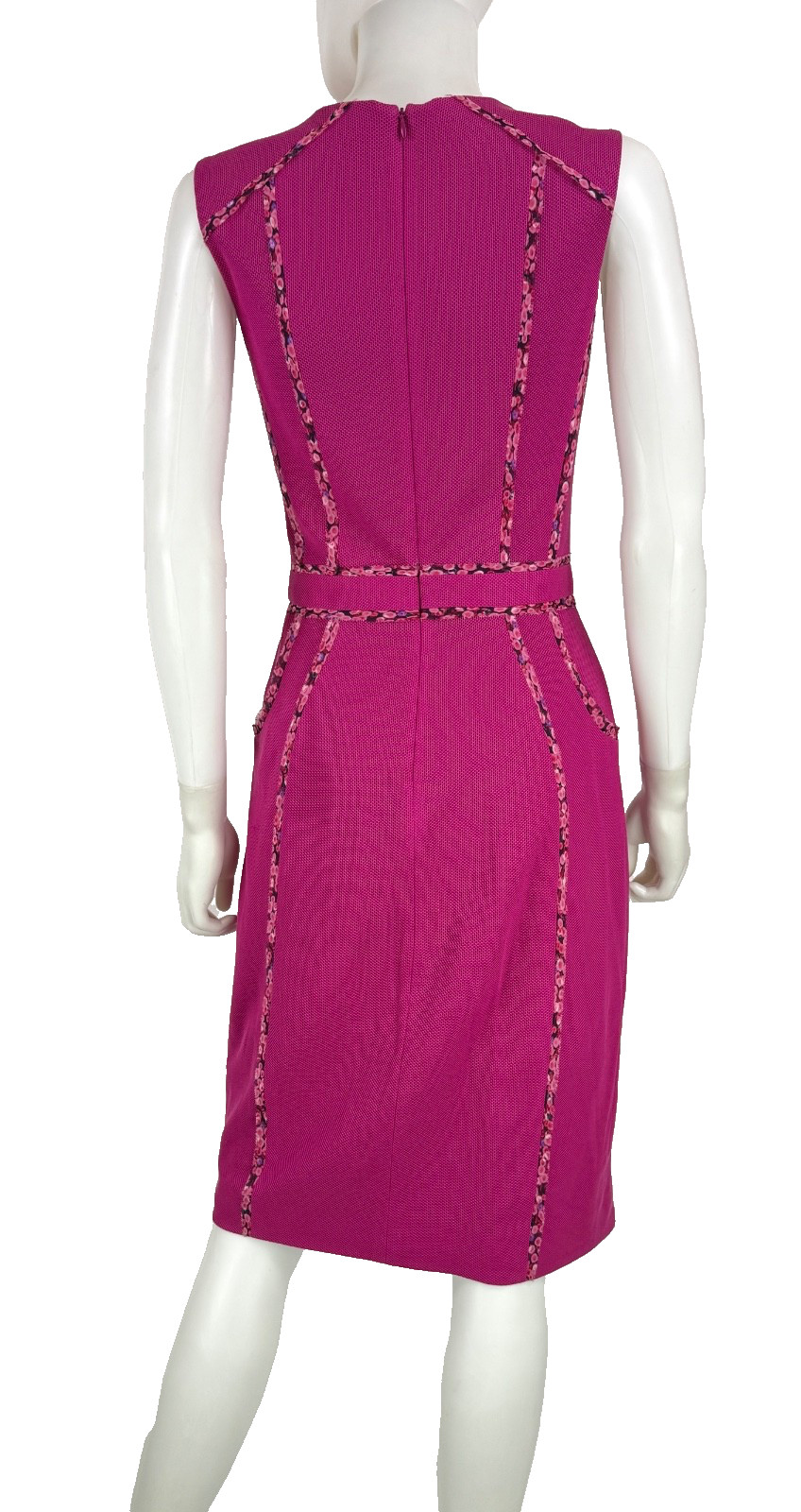 Jason Wu Auth Pink Cotton Stretch Dress 6 US 42 IT M Zip Sleeveless Silk Lined