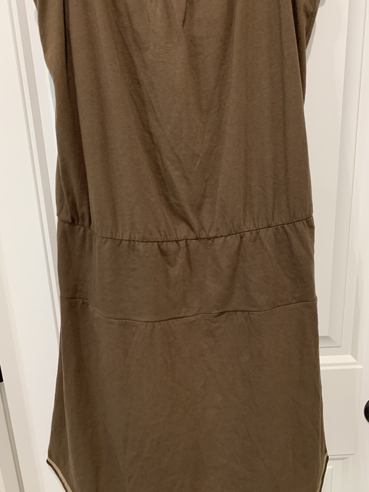 Red Camel Tiered Dress Womens Sz XL Spaghetti Strap Brown Cotton Spandex Comfy