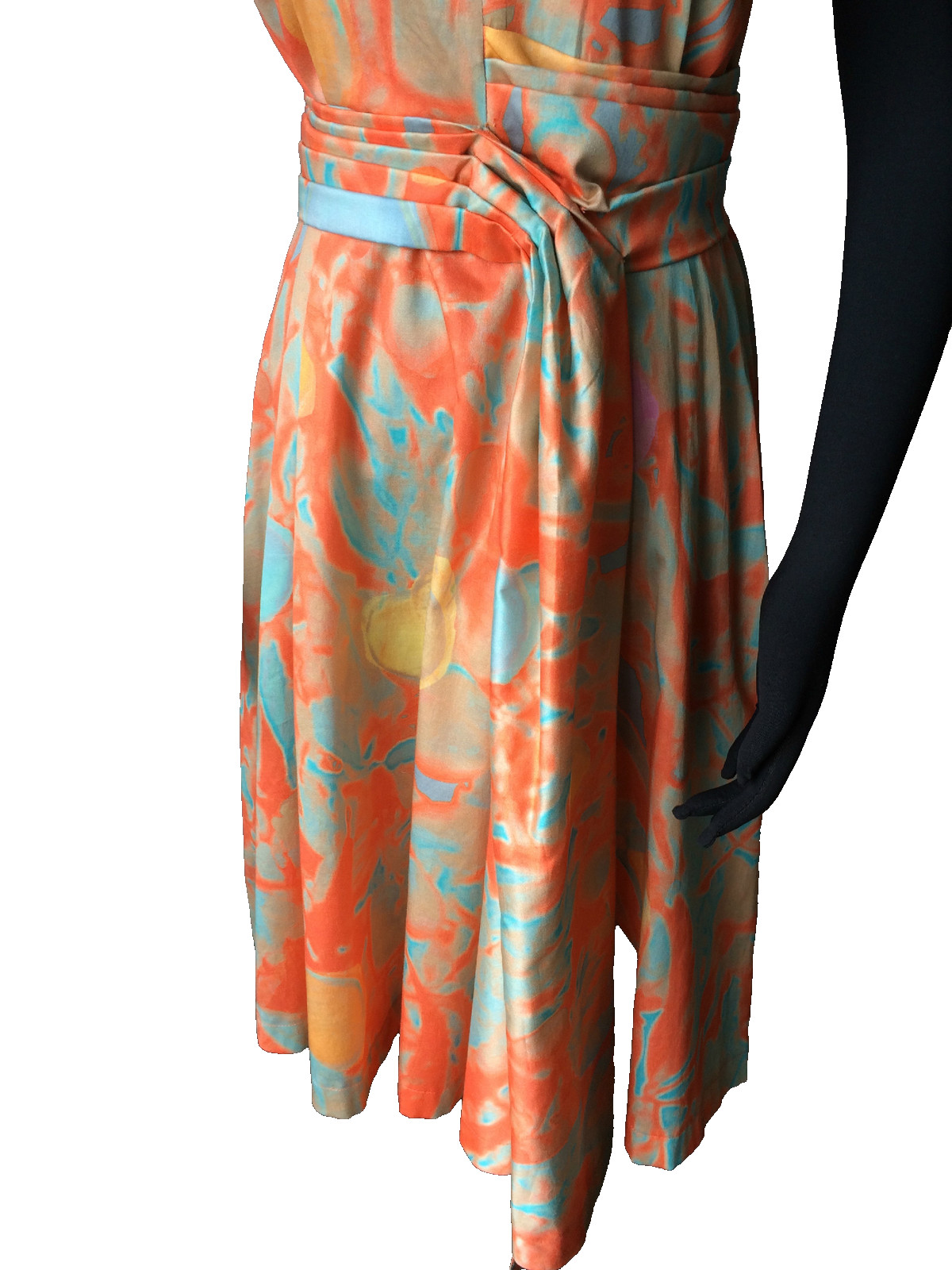 CACHAREL 100% COTTON SLEEVELESS PRINTED DRESS Sz 42 IT/ 8, FITS Sz 6 NWOT $620.0