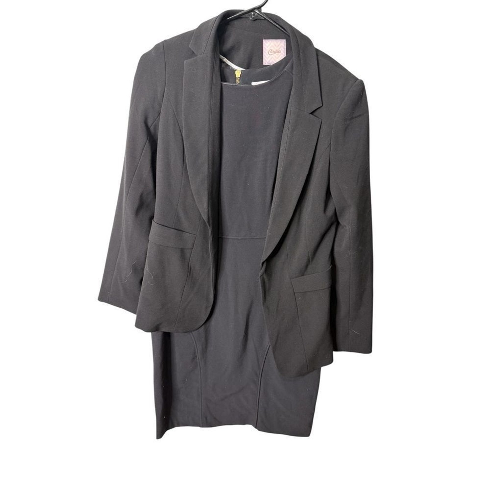 Candie’s Black Sheath Dress & Blazer Set – Size 5