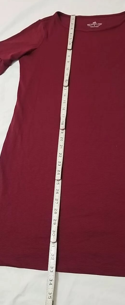Southern Tide Whitnee Performance Dress Maroon Wine Bell Sleeve Size S USC