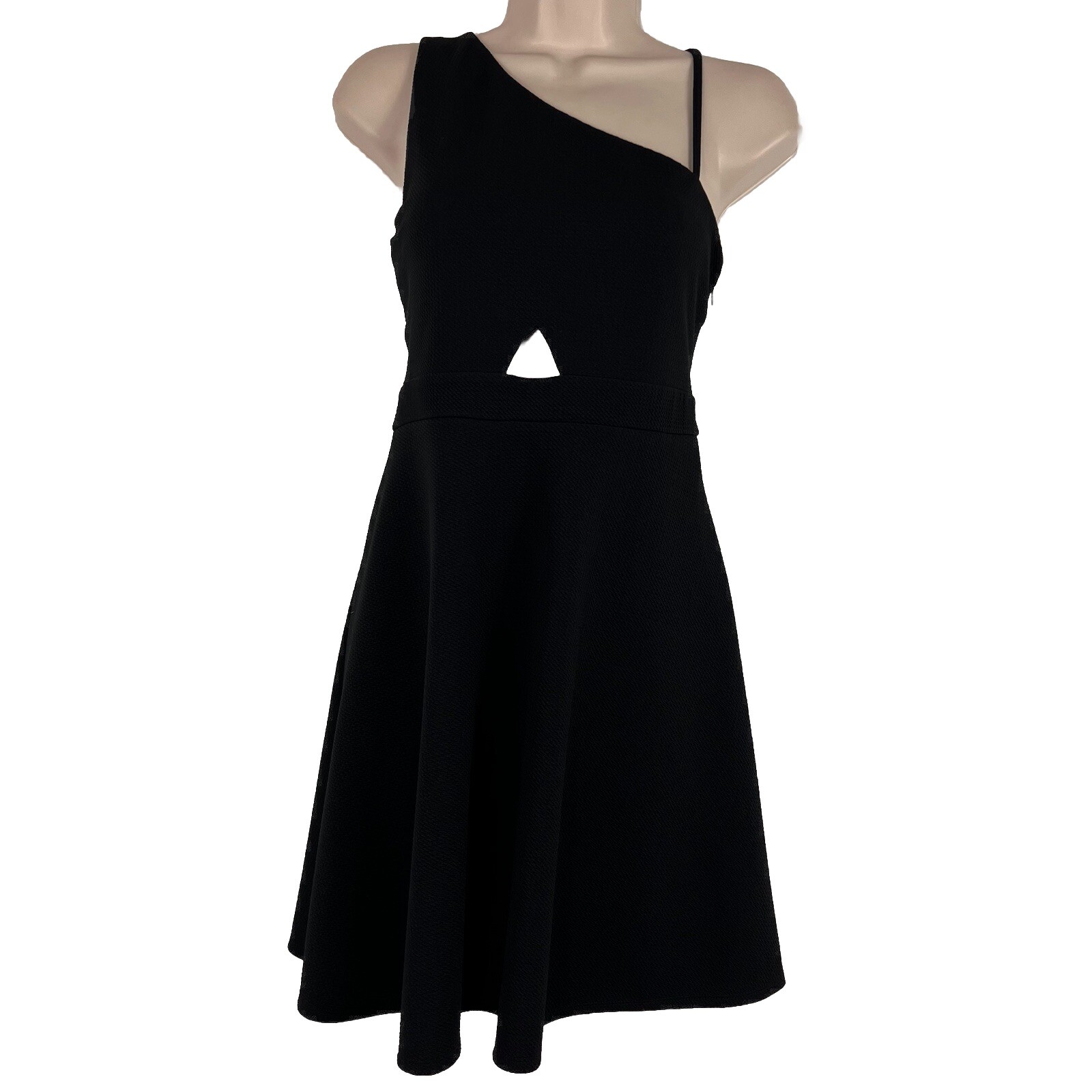 Material Girl Dress Women’s Large Sleeveless A-Line Above Knee Black Cocktail