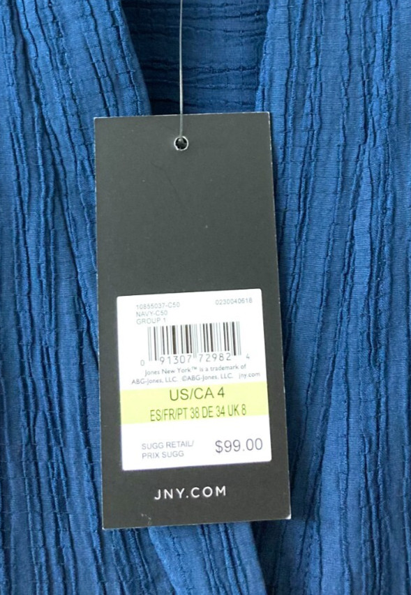 NWT $99 Jones NY Shift Dress Crushed Chiffon Sleeveless Career Casual Women 4