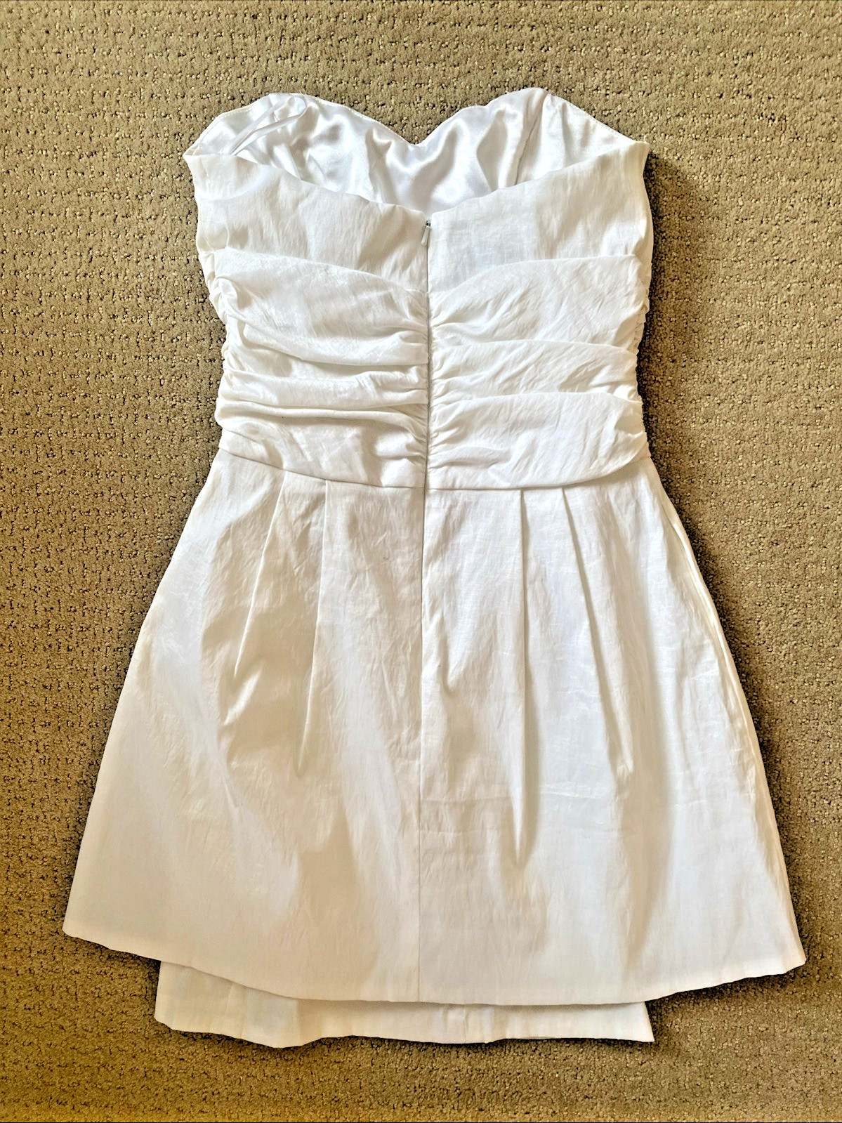 VTG 80s 90s Jessica McClintock White Prom HOCO Dress Bubble Hem Sz 10