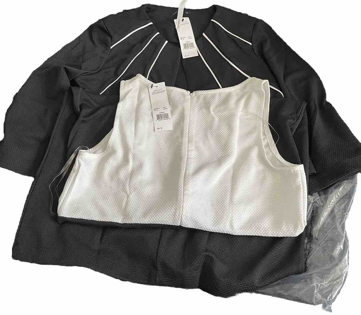 NY Collection Women’s 3/4 Sleeve Jacket and Dress, 2 Piece Set, SIZE 10 NWT