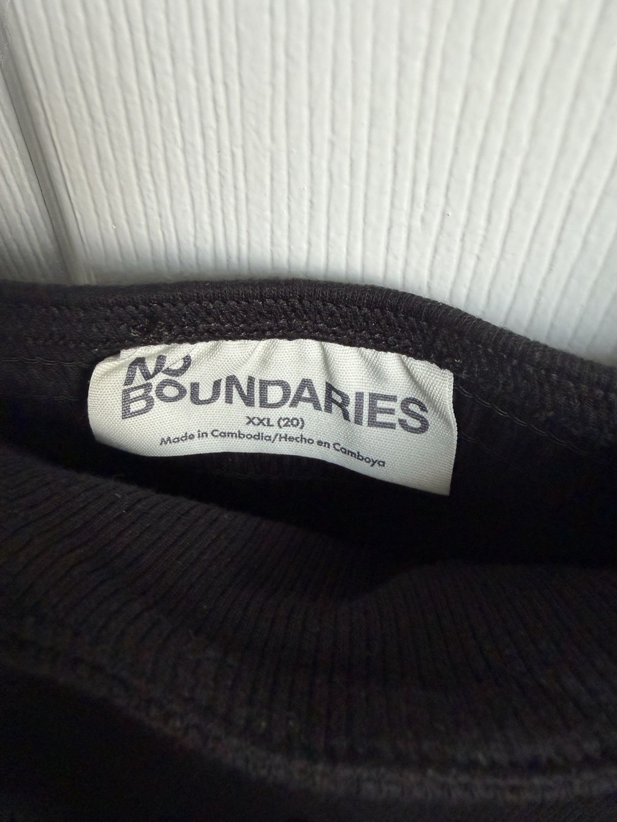 No Boundaries Black Ribbed Knit Mini Tank Dress Square Neck Stretch 2XL (20)