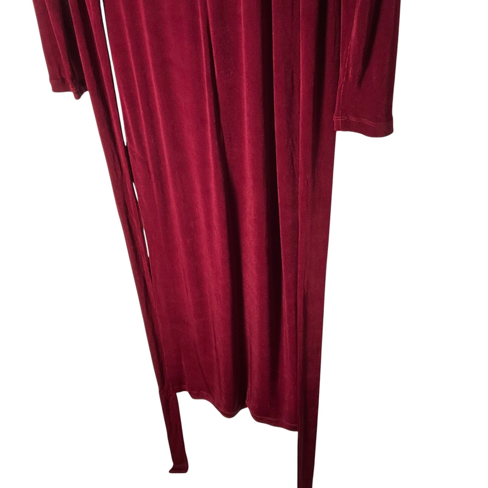 Bardot Ellis Maxi Dress Long Sleeve Backless Burgundy Sz Medium *READ FLAW*