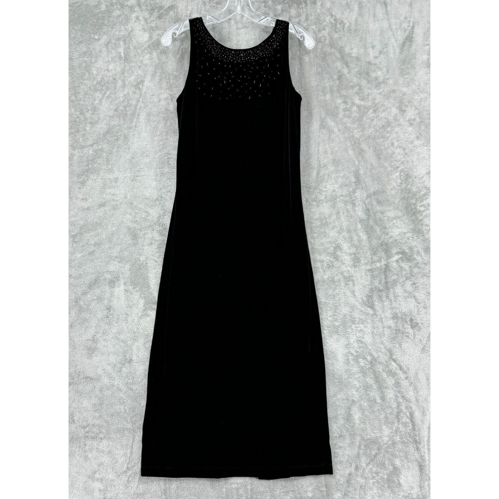 Vintage Molly Malloy Dress 10 Petite Velvet Bodycon Bow Beaded Whimsigoth 90s