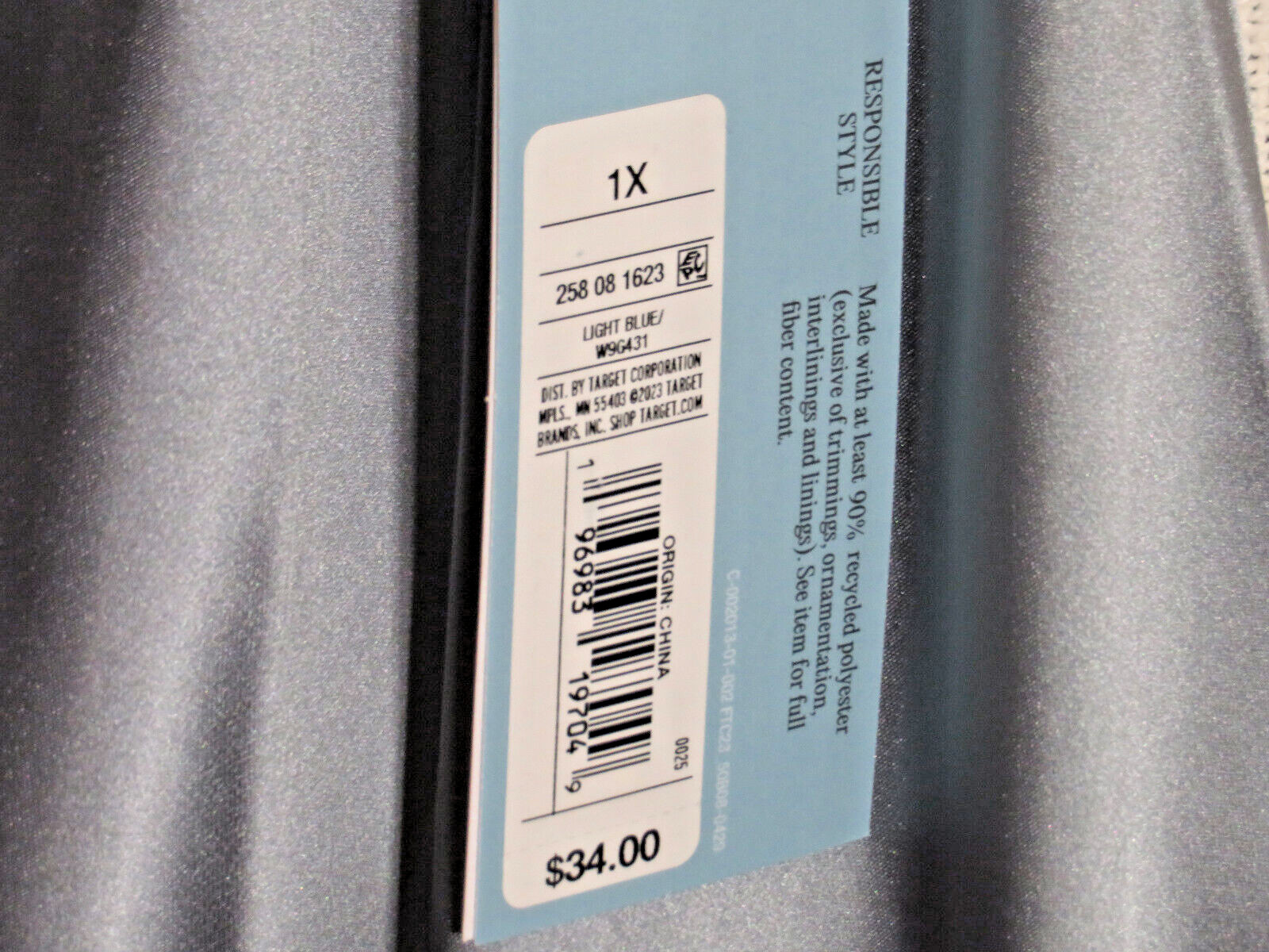 Future Collective Light Blue Sleeveless Satin Evening Gown Women’s 1X