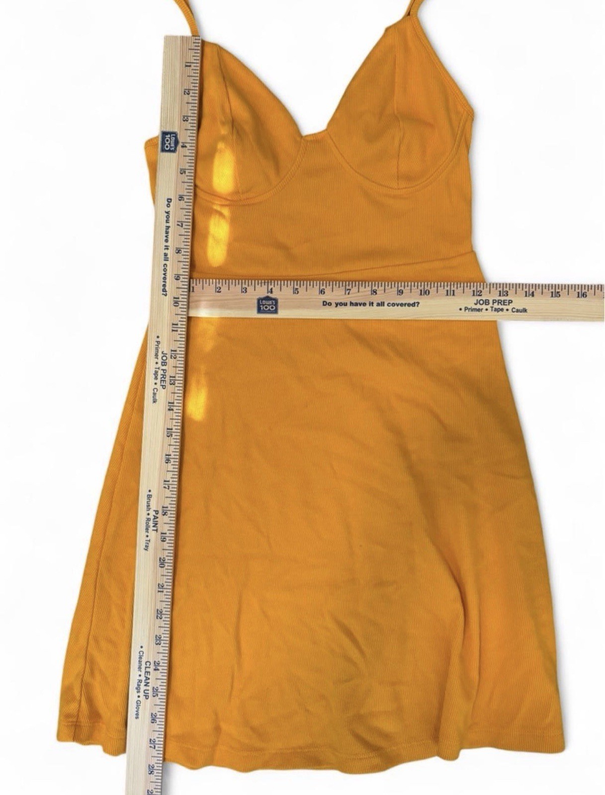 Wild Fable Women’s Size Small Mango Orange Ribbed Knit Skater Mini Dress Cami