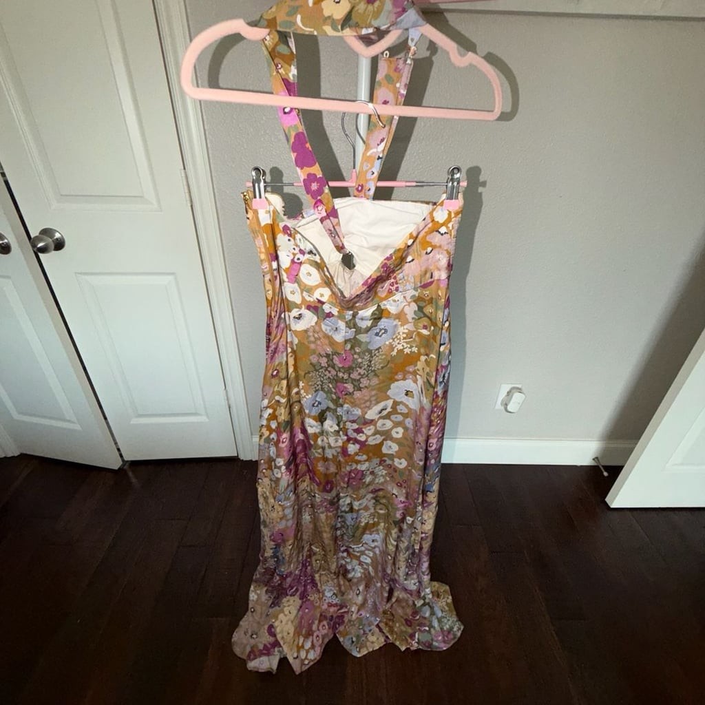 Especia from Nuuly Jerónima Halter Neck Floral Print Maxi Dress