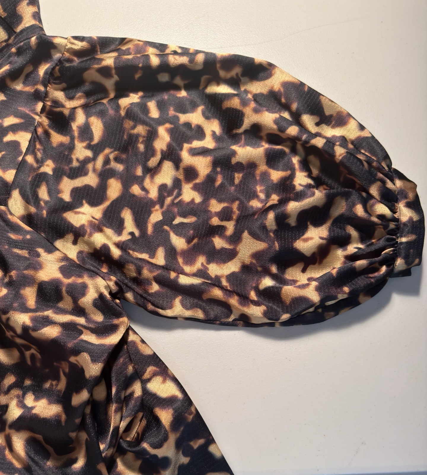 Emily mcCarthy Stella dress tortoise Shell Size Small NWT