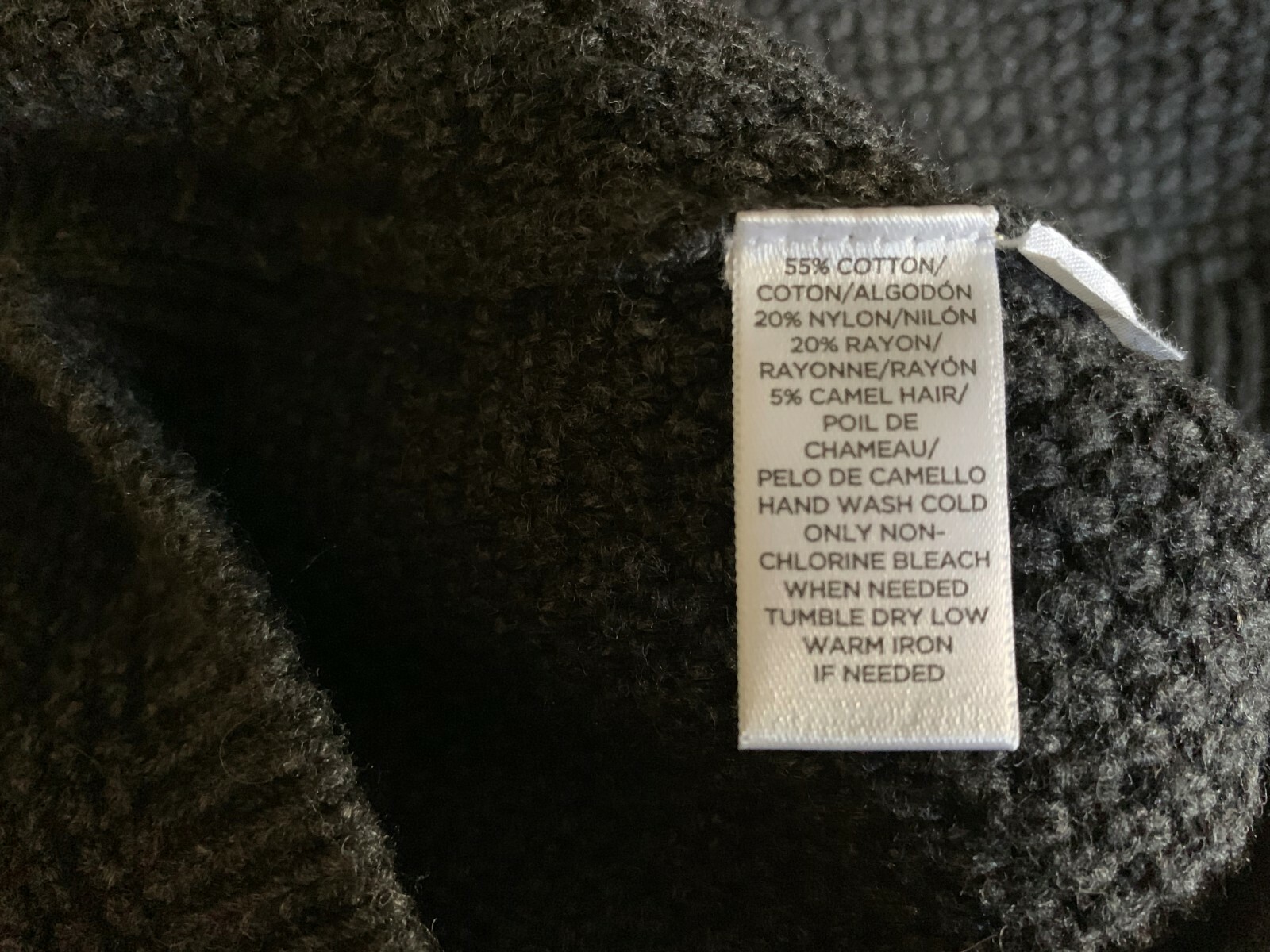 Ann Taylor Loft THICK Gray Cotton Camel Hair Blend Sweater Dress, Women’s L