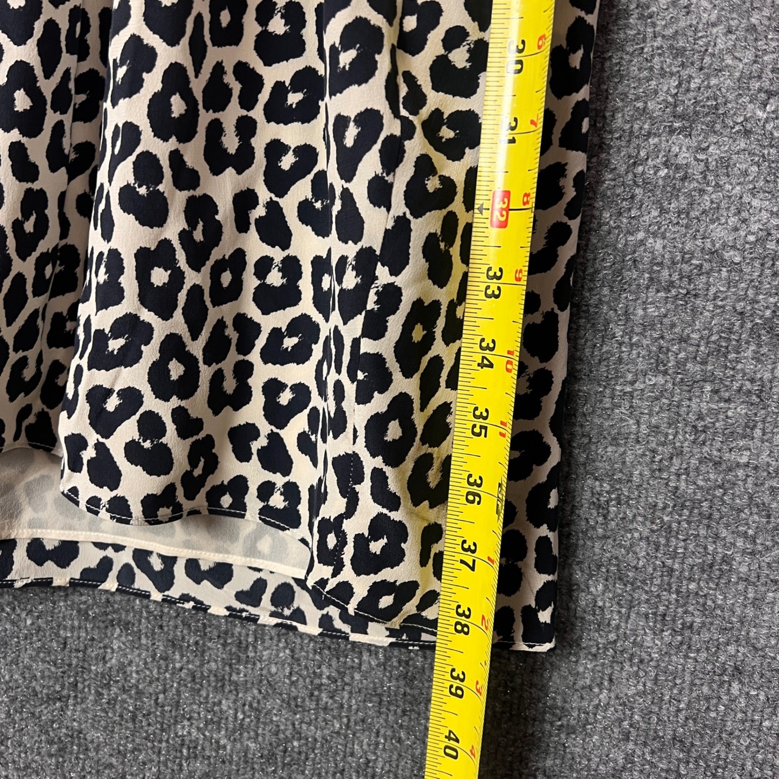 3.1 Phillip Lim Silk Leopard Print Sleeveless V Neck Midi Dress Women’s Size M