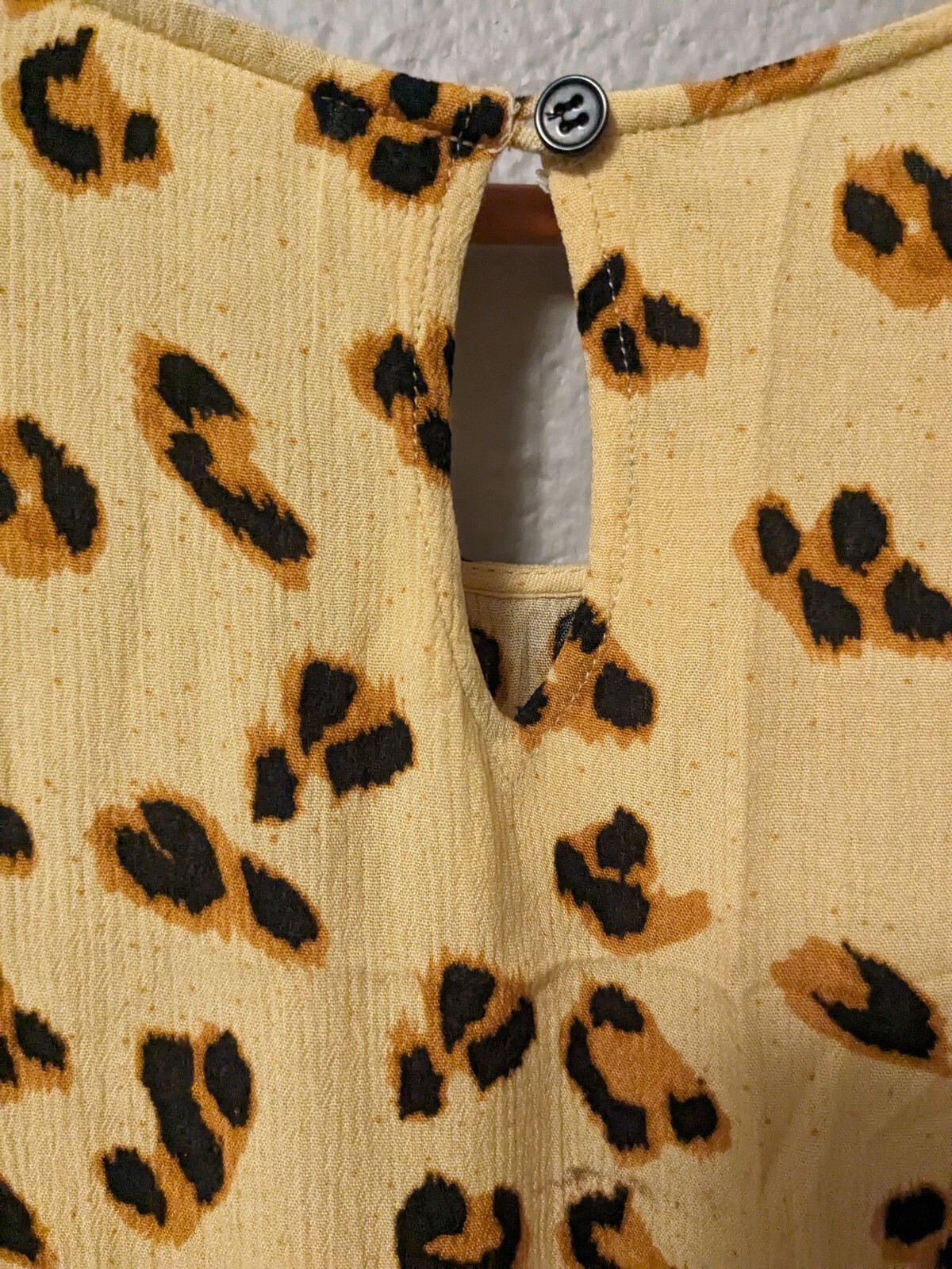 MinkPink Wild Things Mini Leopard Cheetah Boho Babydoll Dress Sz L