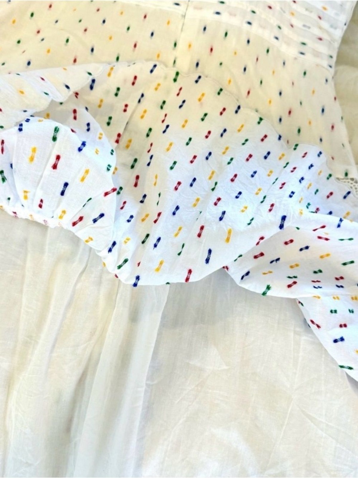 Never a Wallflower Elle Shirt Dress Primary Swiss Dot NWT Size XS