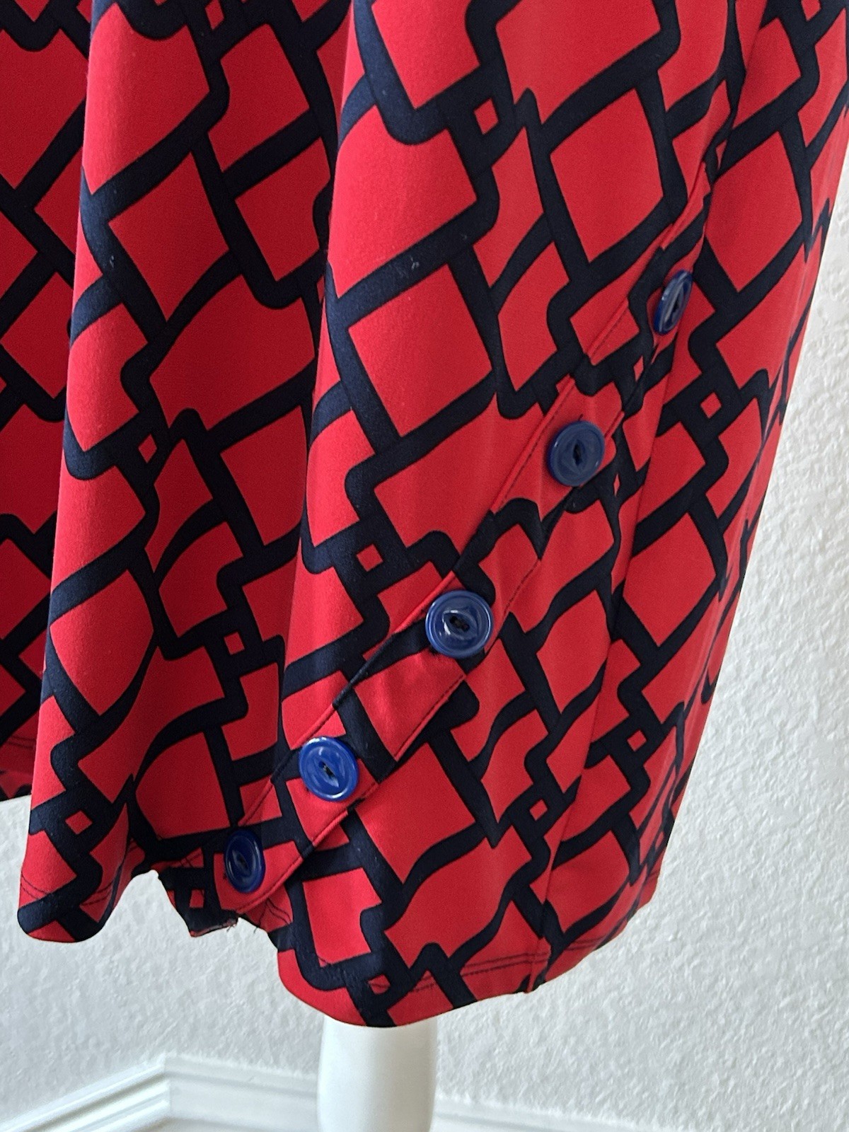 Michael Kors Dress XL Classic Pattern Flattering Stretch Fit Knee Length EUC