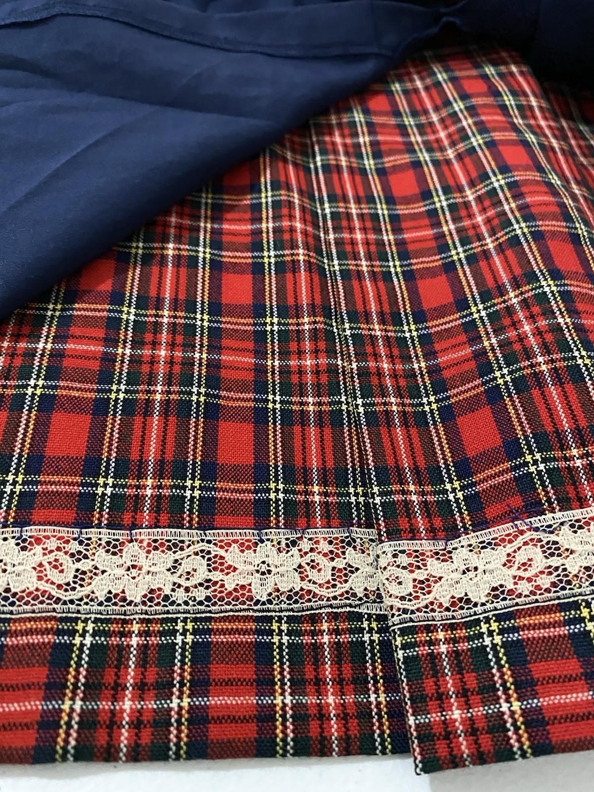 VTG Pendleton Virgin Wool Plaid Dress Red Tartan Double Breasted MEDIUM?