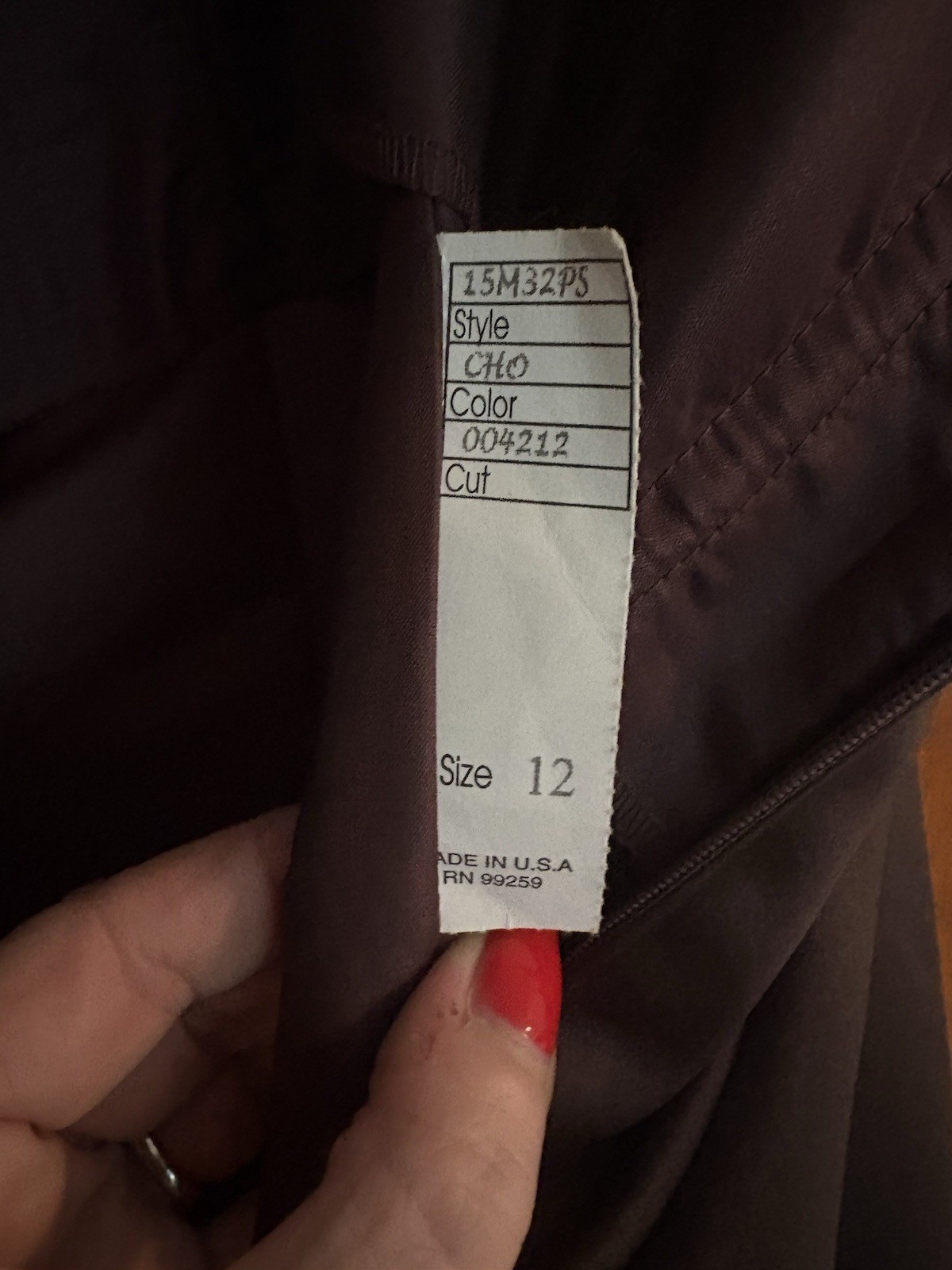 Vintage Vera Wang Maids Strapless Column Gown in Espresso Brown
