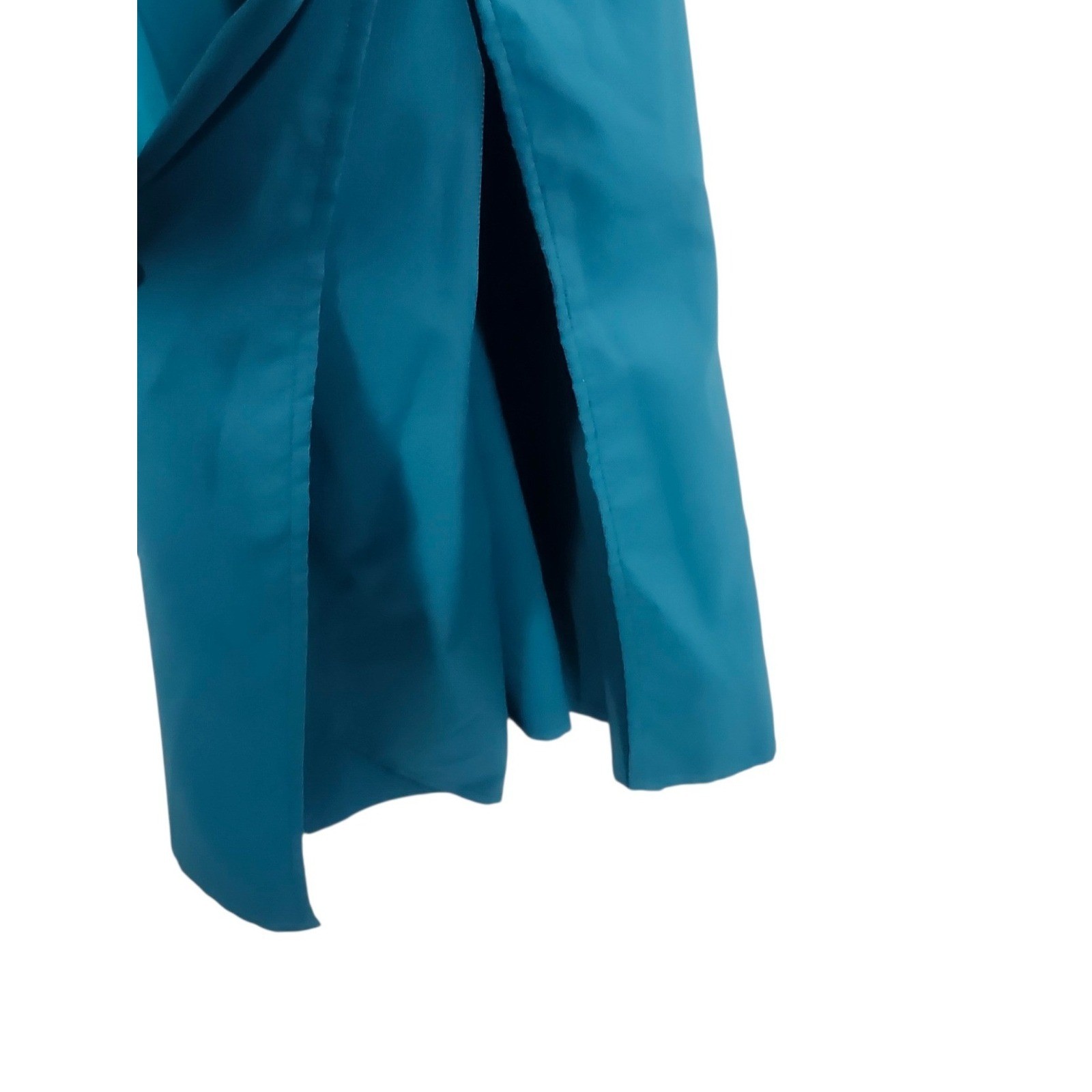Coolibar Espanola Way Button Front Midi Dress Size Med Teal UPF 50 Casual Resort