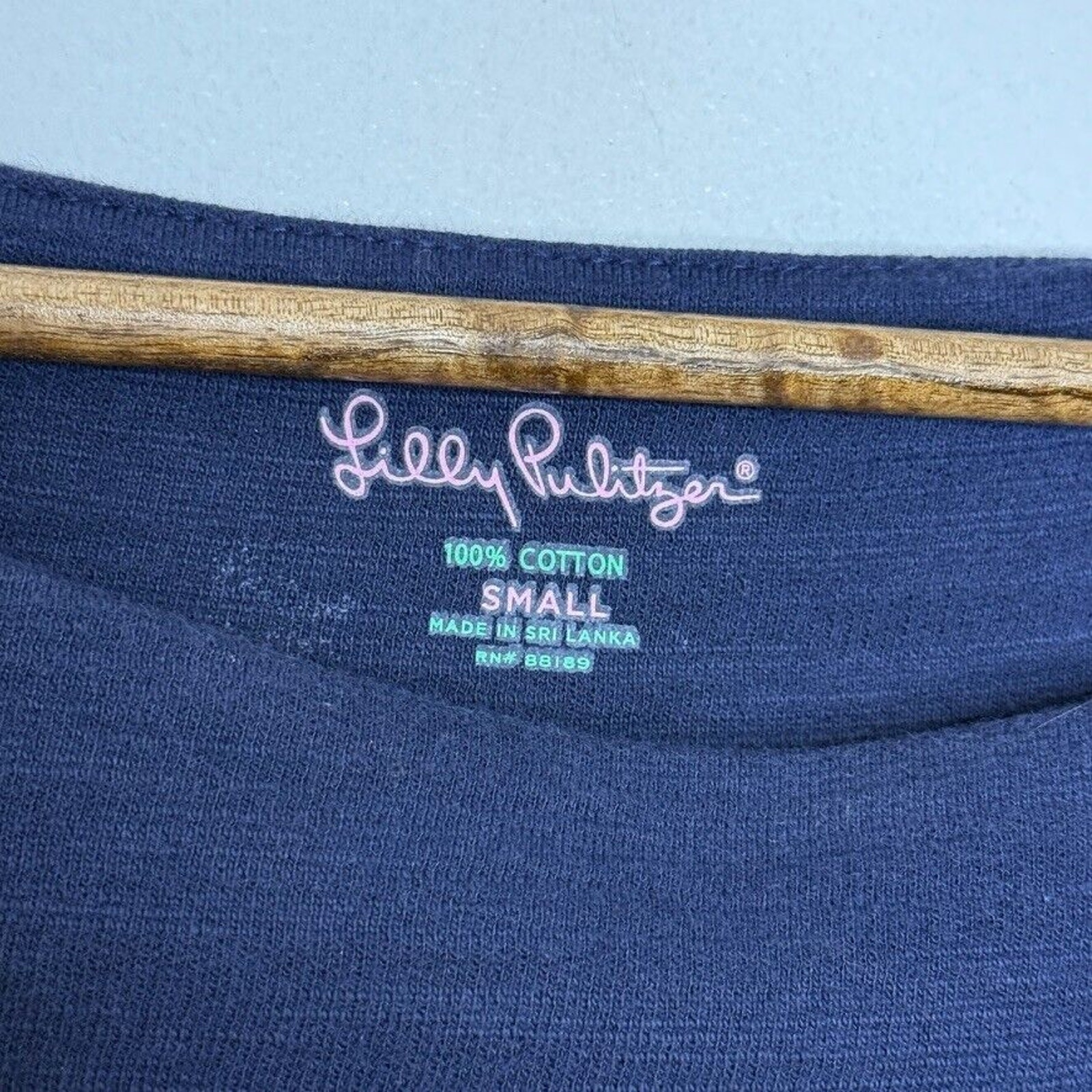 Lilly Pulitzer Small Navy Button Shoulder Dress Nautical Coastal Classic Cotton