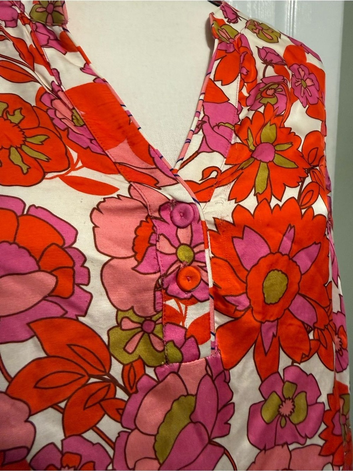 Devotion TWINS Pink & Red Floral Midi Dress