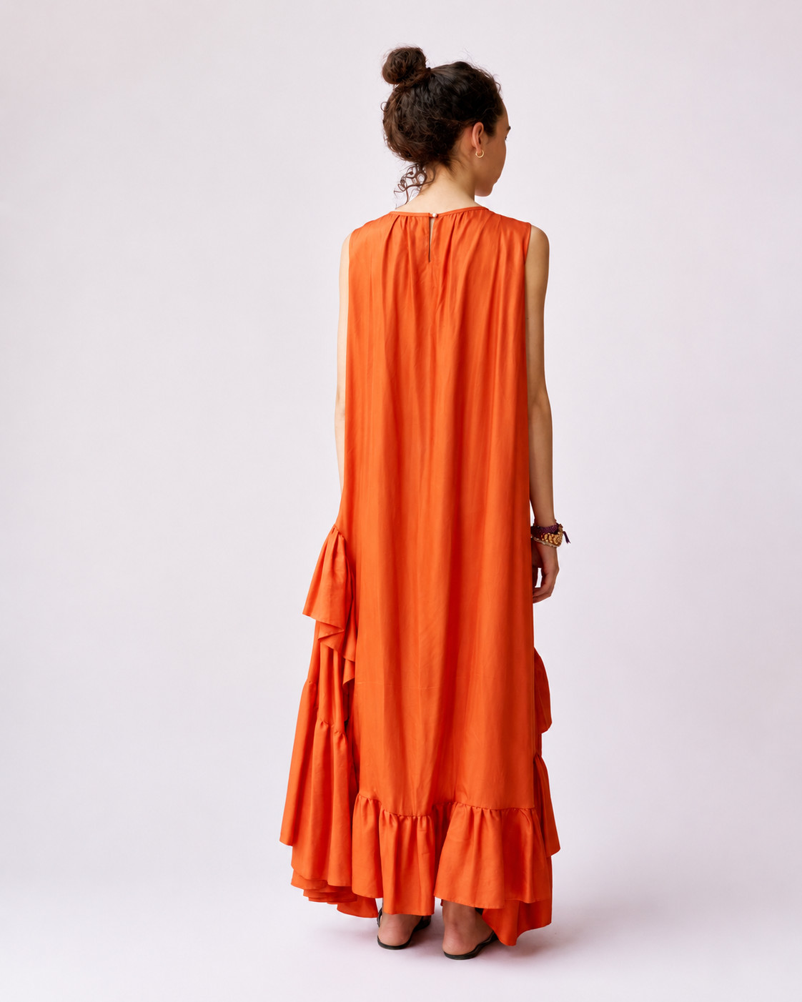 Asymmetrical Dress With Ruffles