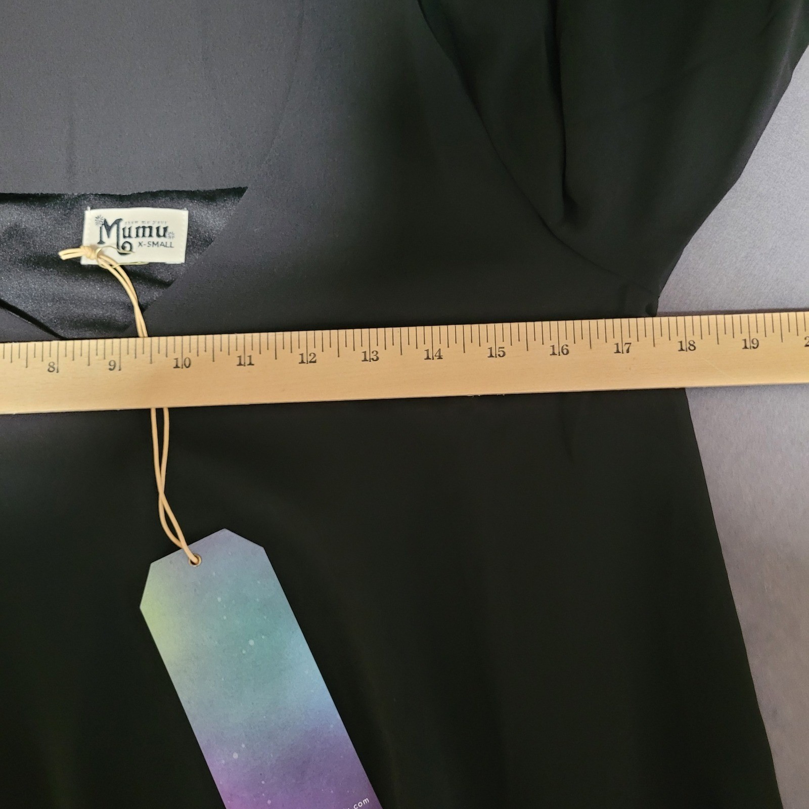 Show Me Your Mumu Black Chiffon Bell Sleeve Mini tunic Dress XS new boho formal