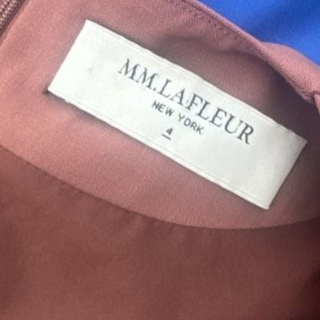 MM.LaFleur Size 4 Mauve V-Neck Short Sleeve Sheath Dress