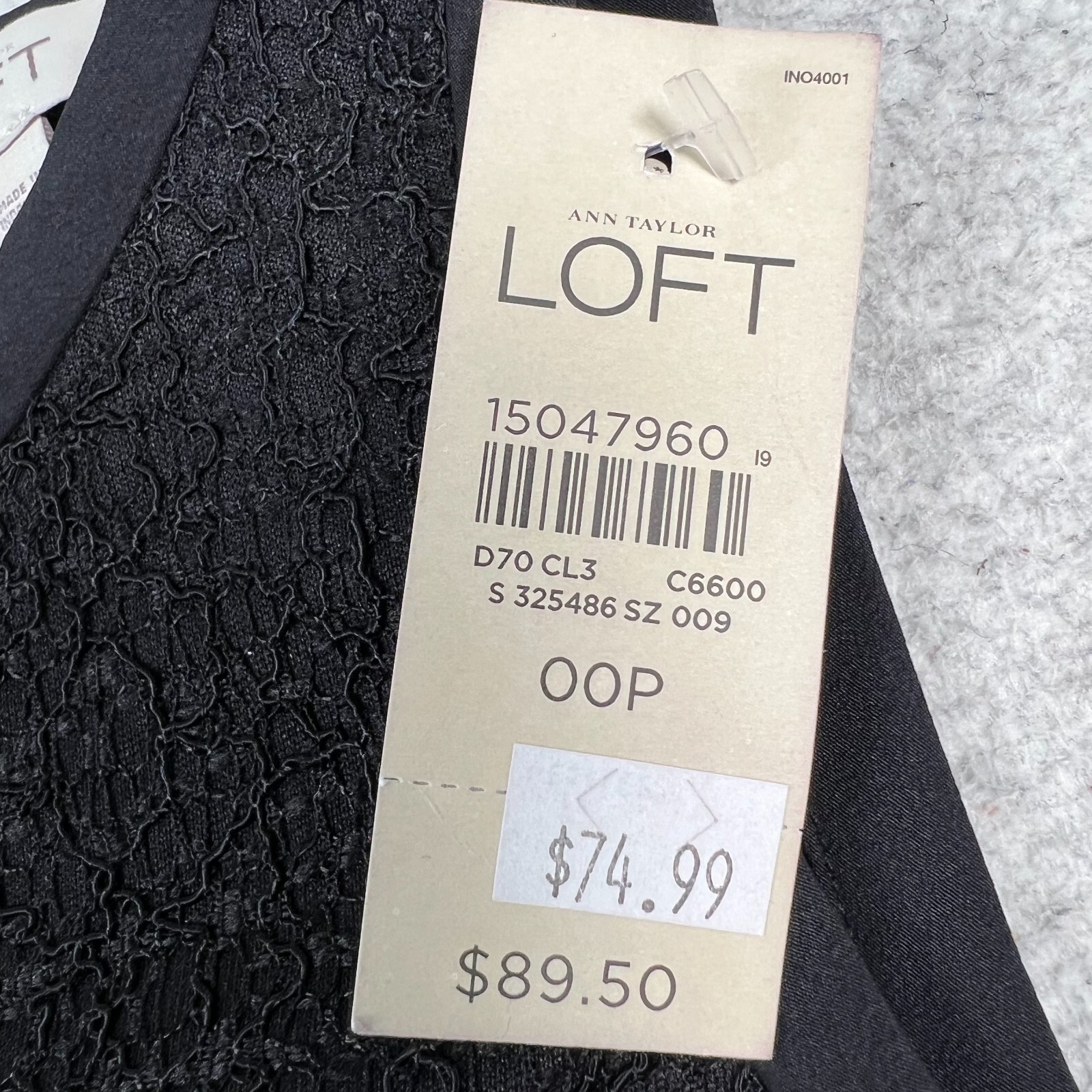 NWT Ann Taylor Loft Sheath Dress Womens 00P Sleeveless Knit Lace Decorated Black
