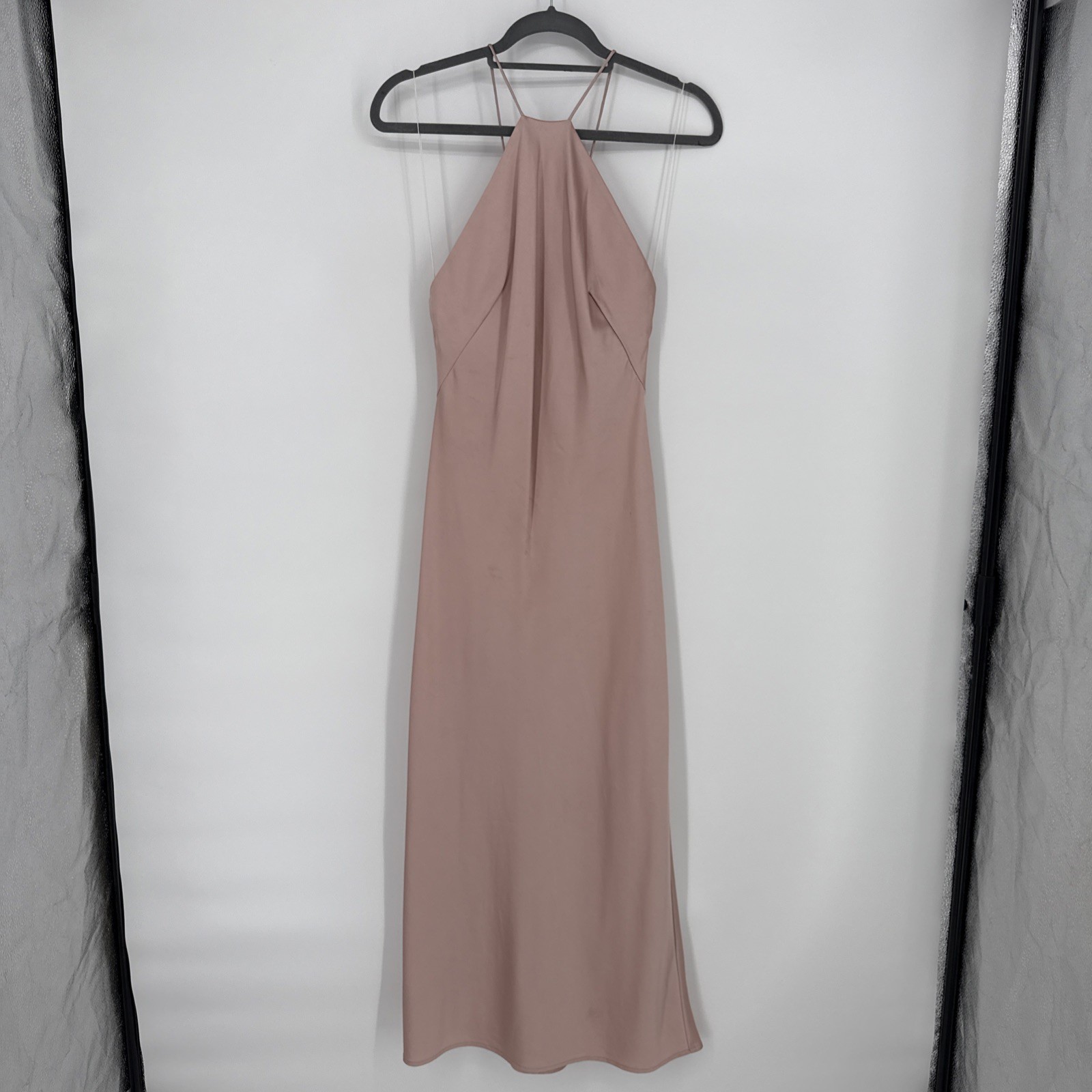 Significant Other Size US 2 Vienna Satin Blush Pink Slip Midi Dress New Flaw