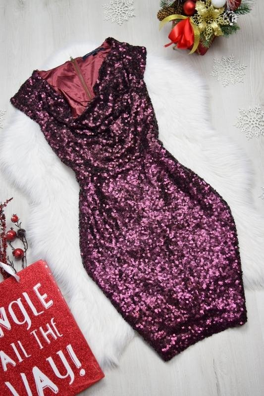 Women French Connection Dress Burgundy 40 / L / 48 #8LU6