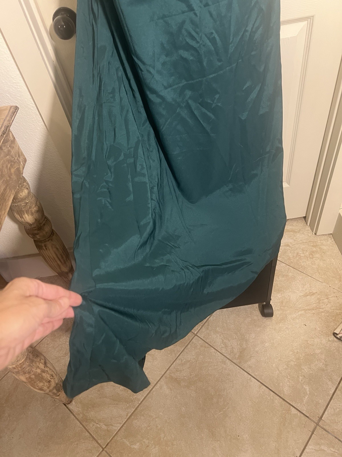 Ryanth Size 12 Floor Length Green Dress W/small Train NWT
