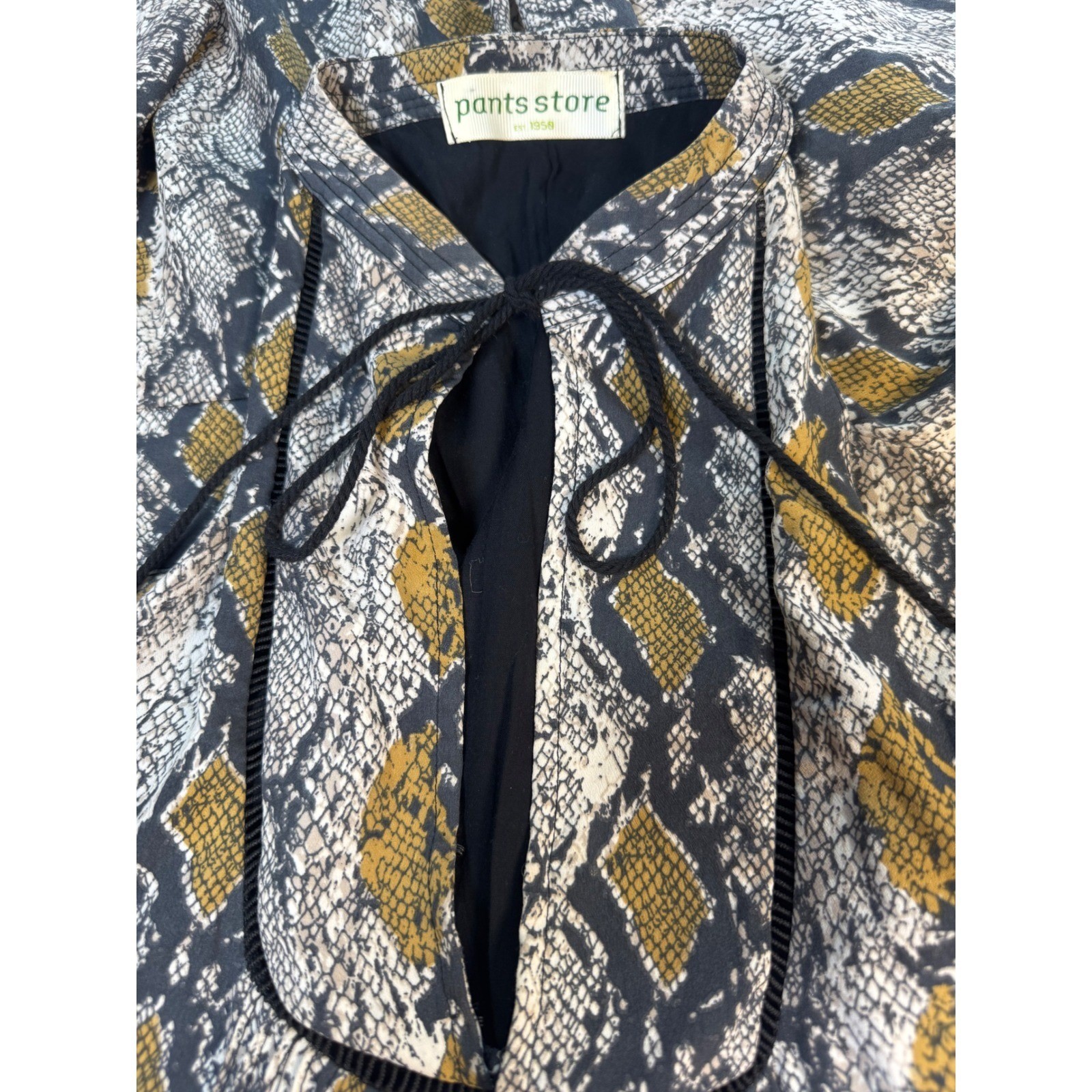 Pants Store Snake Print Halter Mini Dress Boho Tassel Flowy Size Small