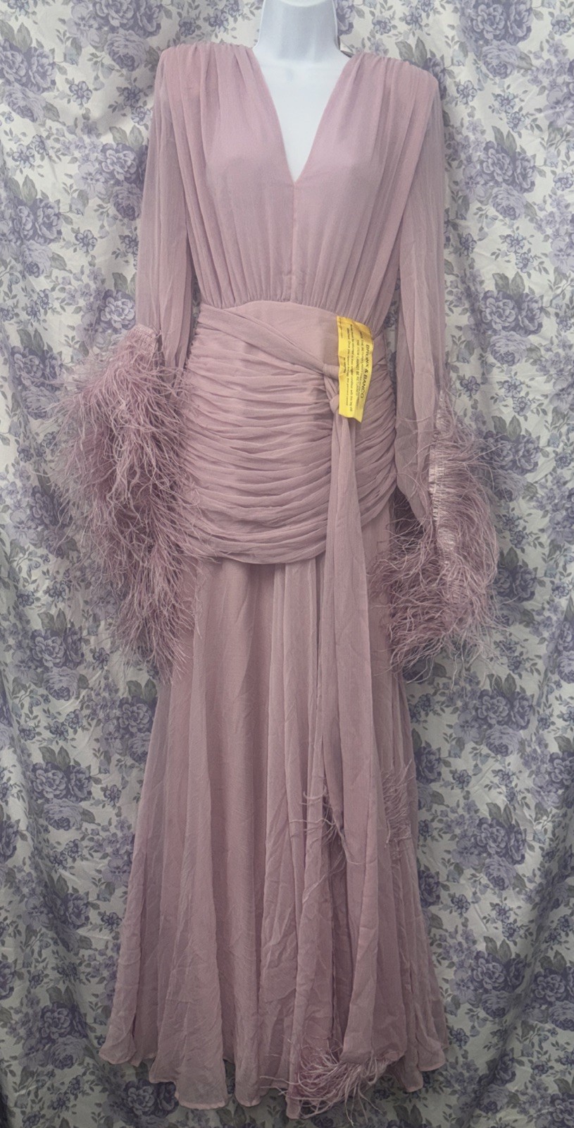 Bronx and Banco Geisha Maxi Dress in Pink Small $1100! (SEE DESCRIPTION)