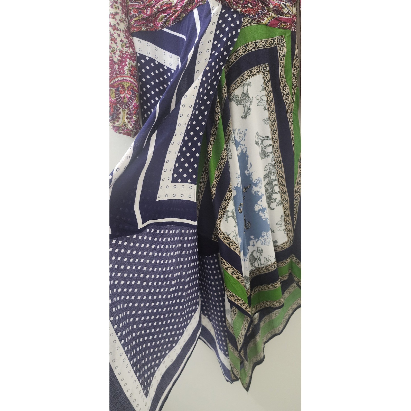 Anthropologie Moulinette Soeurs Patchwork Scarf Print Handkerchief Midi Dress 6