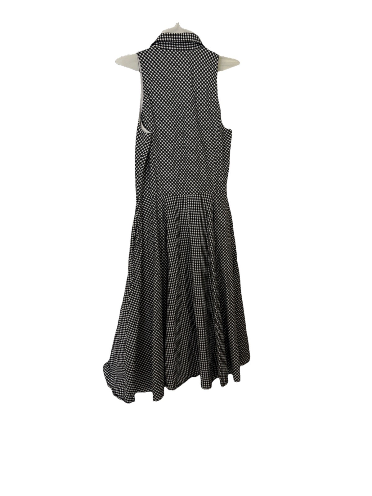 American Living Gingham Midi Dress Size 8 Fit & Flare Collar Twee Coquette
