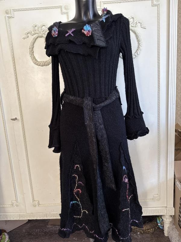 Women Griffolie Paris Dress Black Wool M