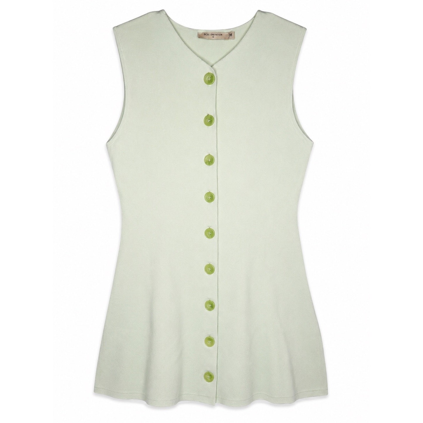 BEC + BRIDGE Mint Green Sleeveless Button Front Mini Dress Women’s Medium