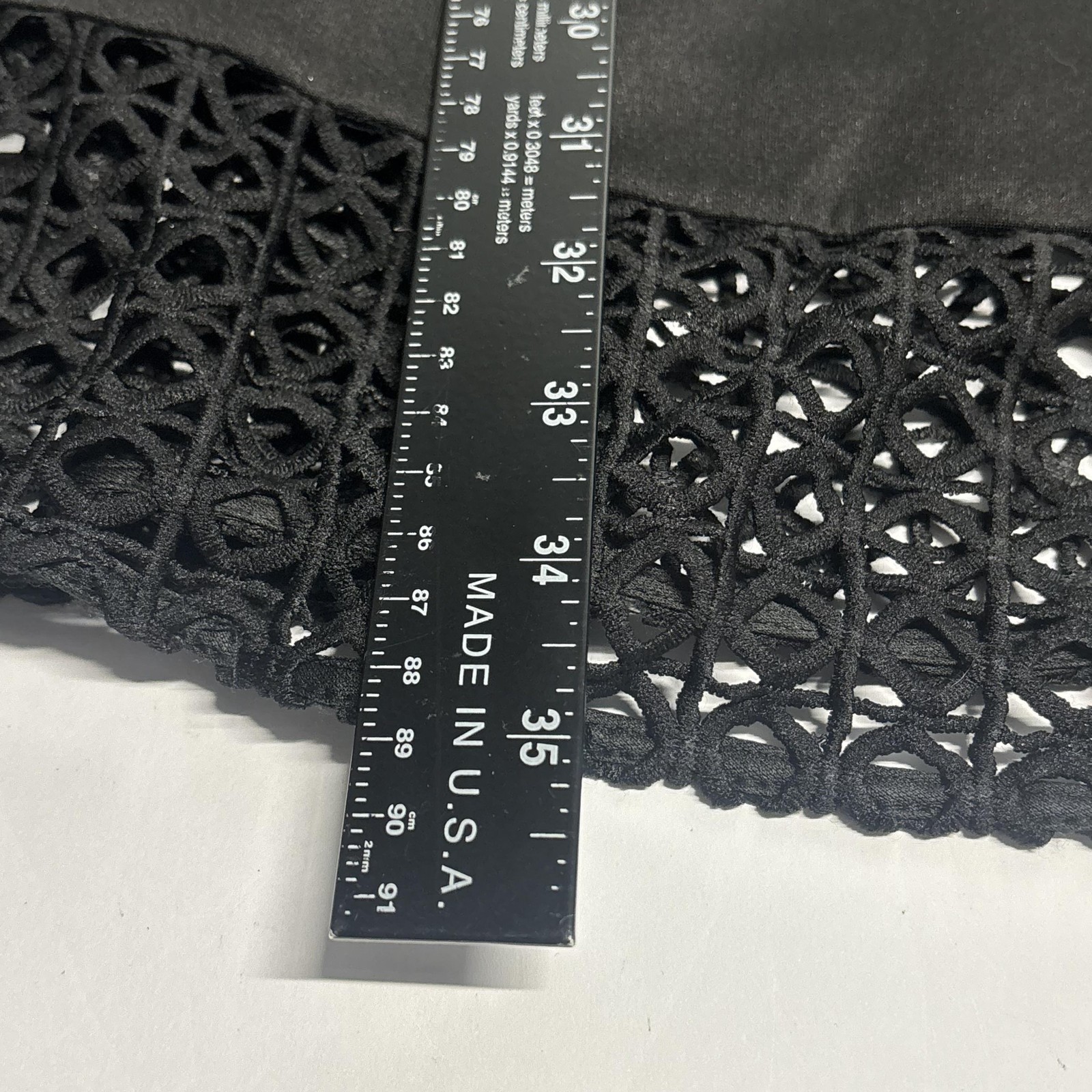 City Studio Dress Juniors 7 Black Crochet Fit & Flare Sleeveless Party Cocktail
